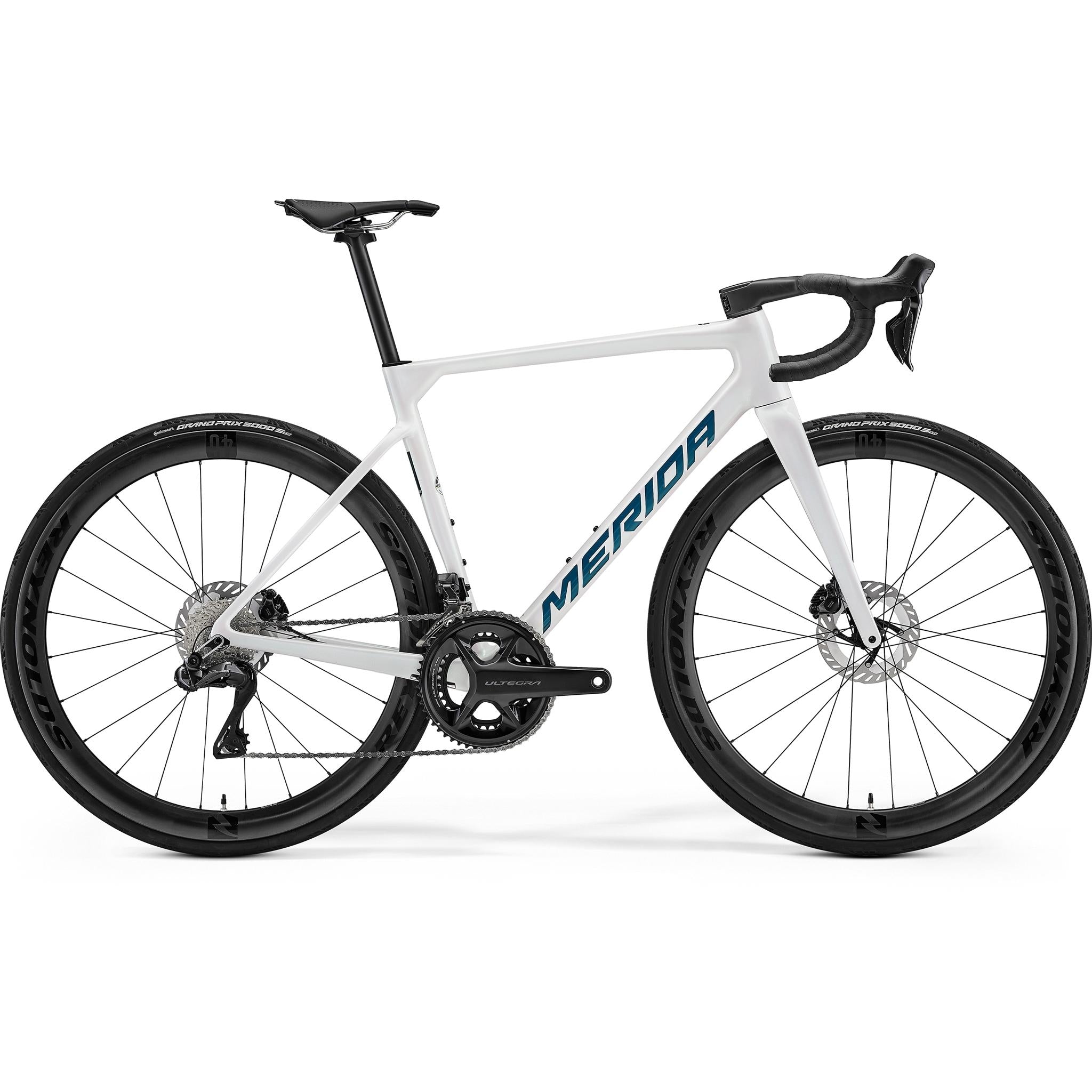 Merida Scultura 8000 Road Race Bike Pearl White/Dark Teal