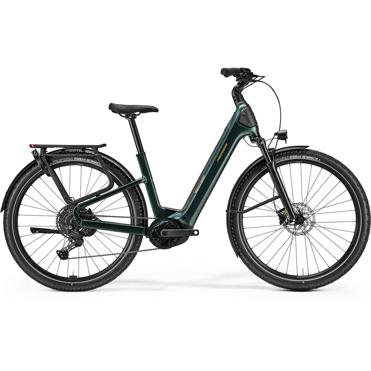 Merida eFloat City 400 EQ Electric Hybrid Bike Silk Halo Green/Gold