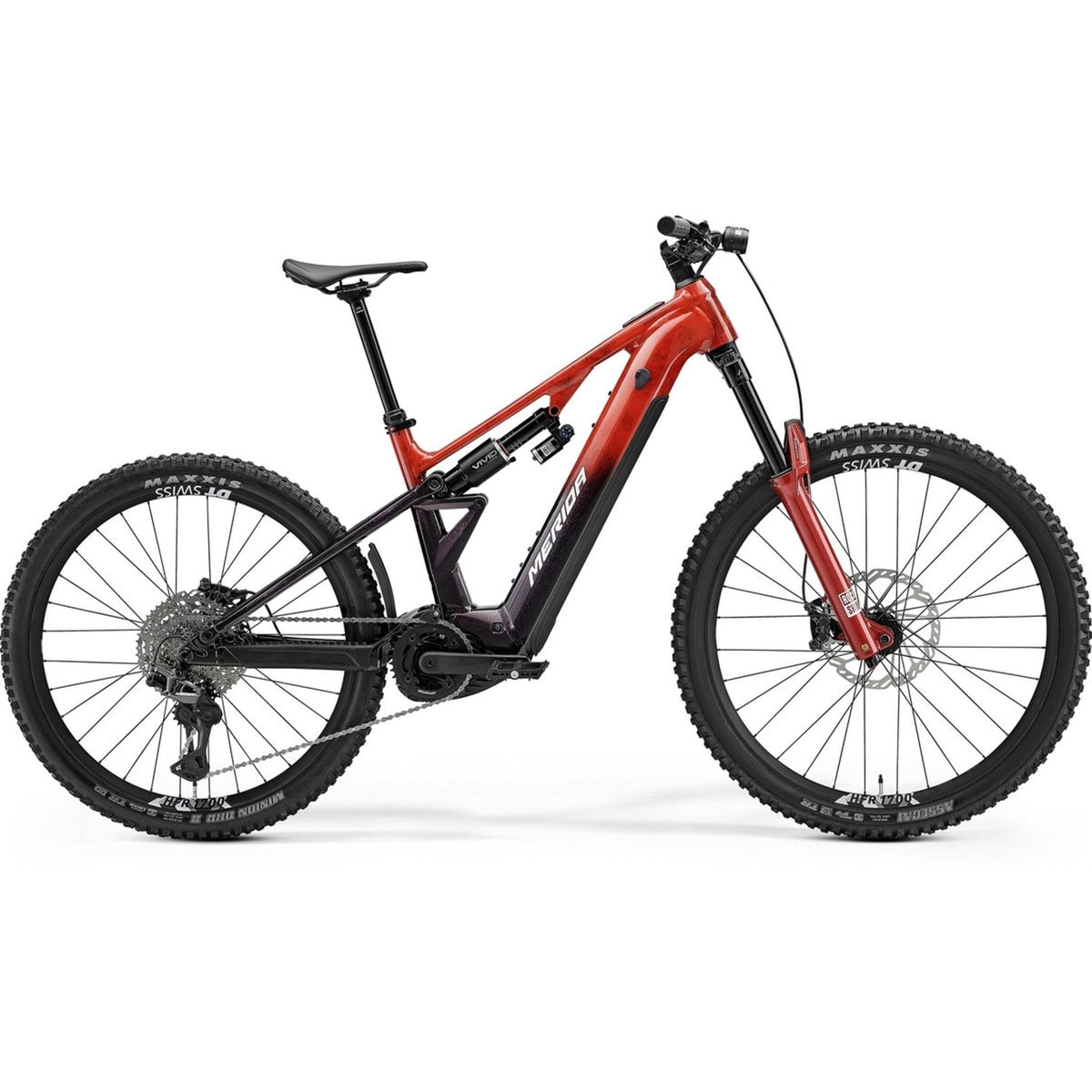 Merida eOne-Eighty 900 Electric Enduro Bike Black/Red/Silver