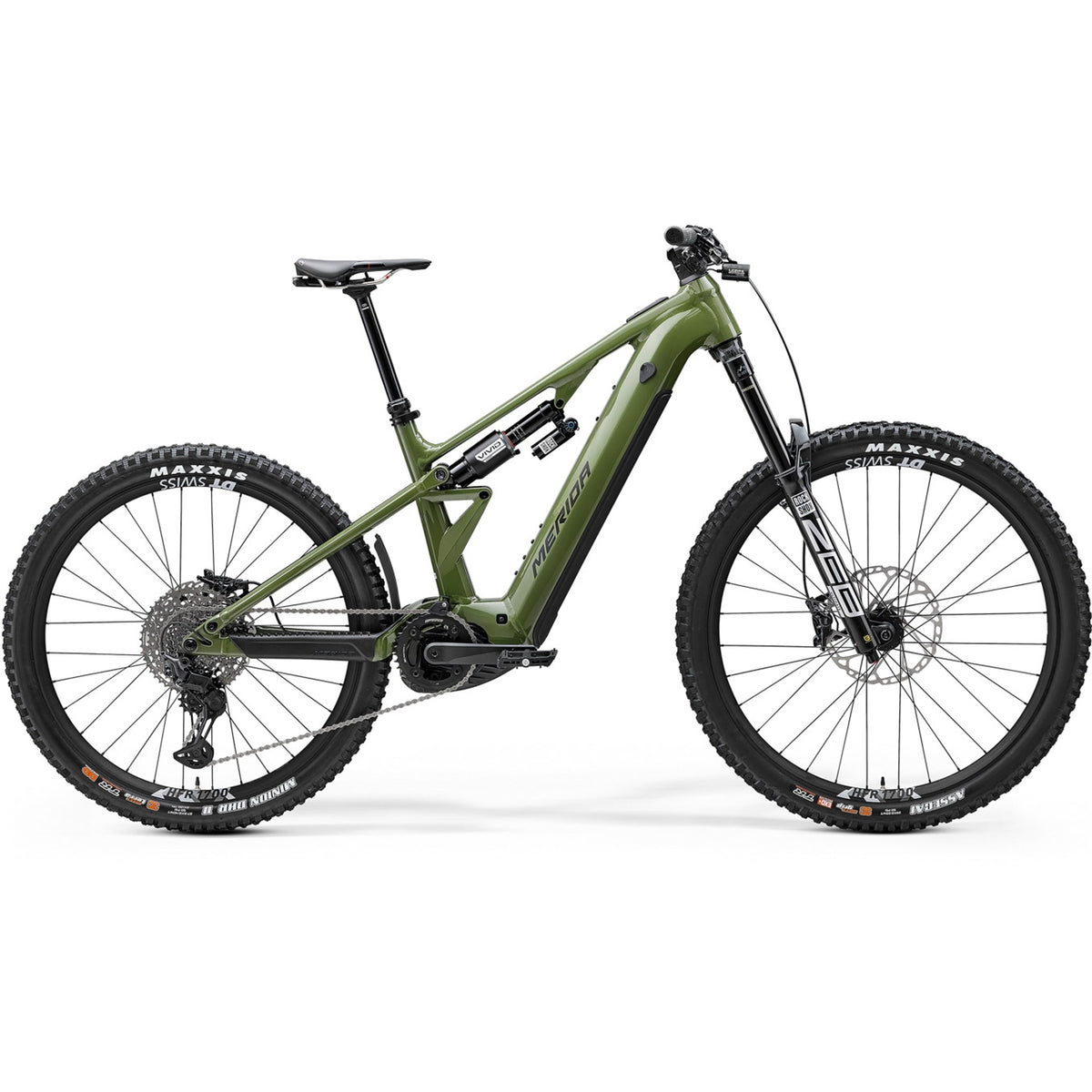 Merida eOne Eighty 900 Electric Enduro Bike Anaconda Green Black 99bikes .nz