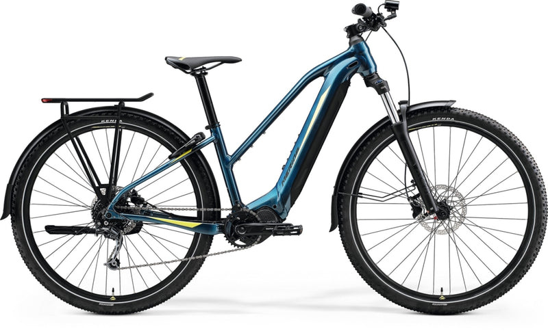 Merida eBig Tour 400 EQ Electric Mountain Bike 630Wh Battery Teal Blue/Lime