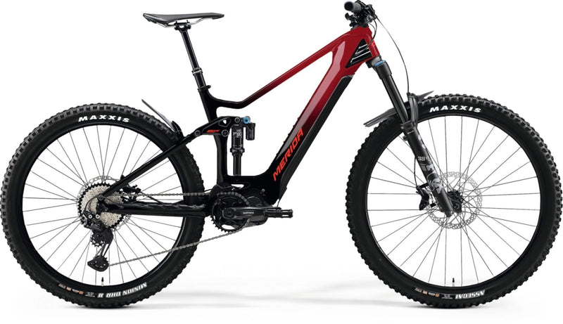 Merida eOne Sixty 9000 Electric Enduro Bike 630Wh Battery Dark Strawberry Black Fade