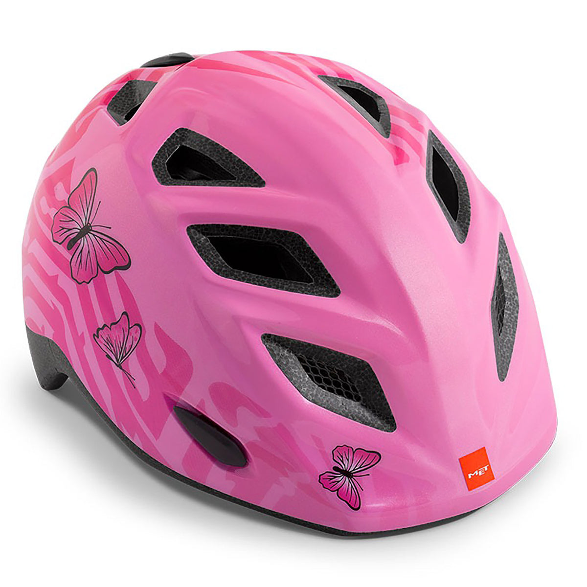 Met Genio Kids Helmet Pink Butterflies 46-53cm – 99bikes.co.nz