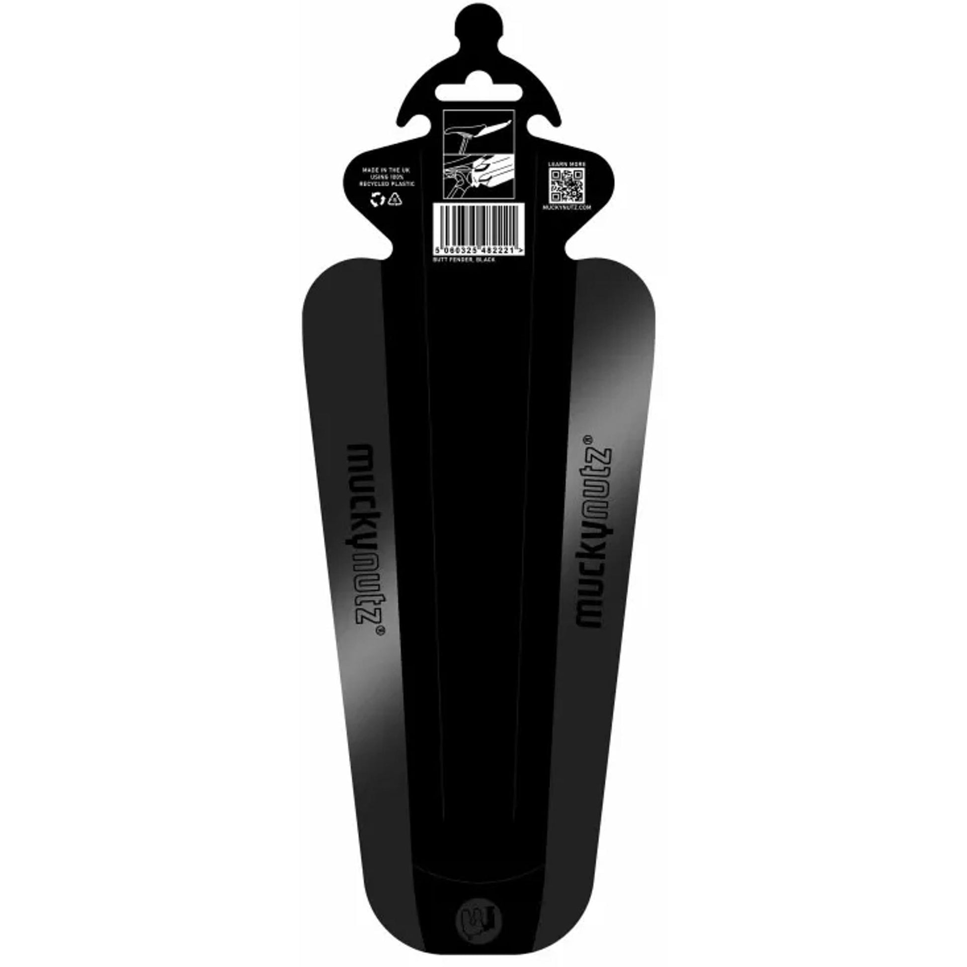 Mucky Nutz Butt Fender Saddle Mounted Rear Mudguard Black (2023)