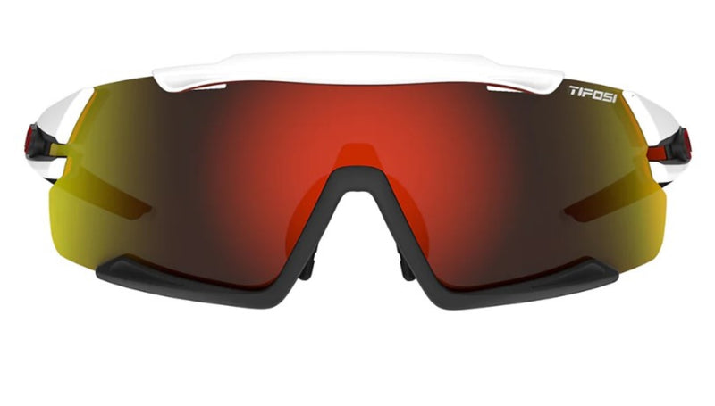 Tifosi Aethon Cycling Glasses White/Black/Clarion Red/AC Red/Clear Lens