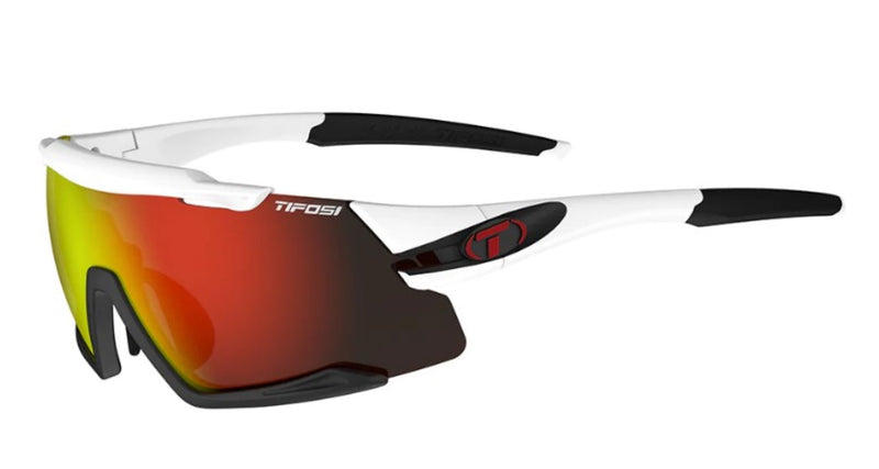Tifosi Aethon Cycling Glasses White/Black/Clarion Red/AC Red/Clear Lens