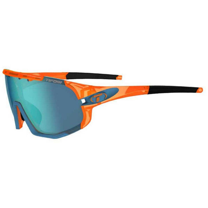 Tifosi Sledge Cycling Glasses Crystal Orange/Clarion Blue/AC Red/Clear Lens