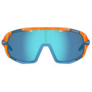 Tifosi Sledge Cycling Glasses Crystal Orange/Clarion Blue/AC Red/Clear Lens