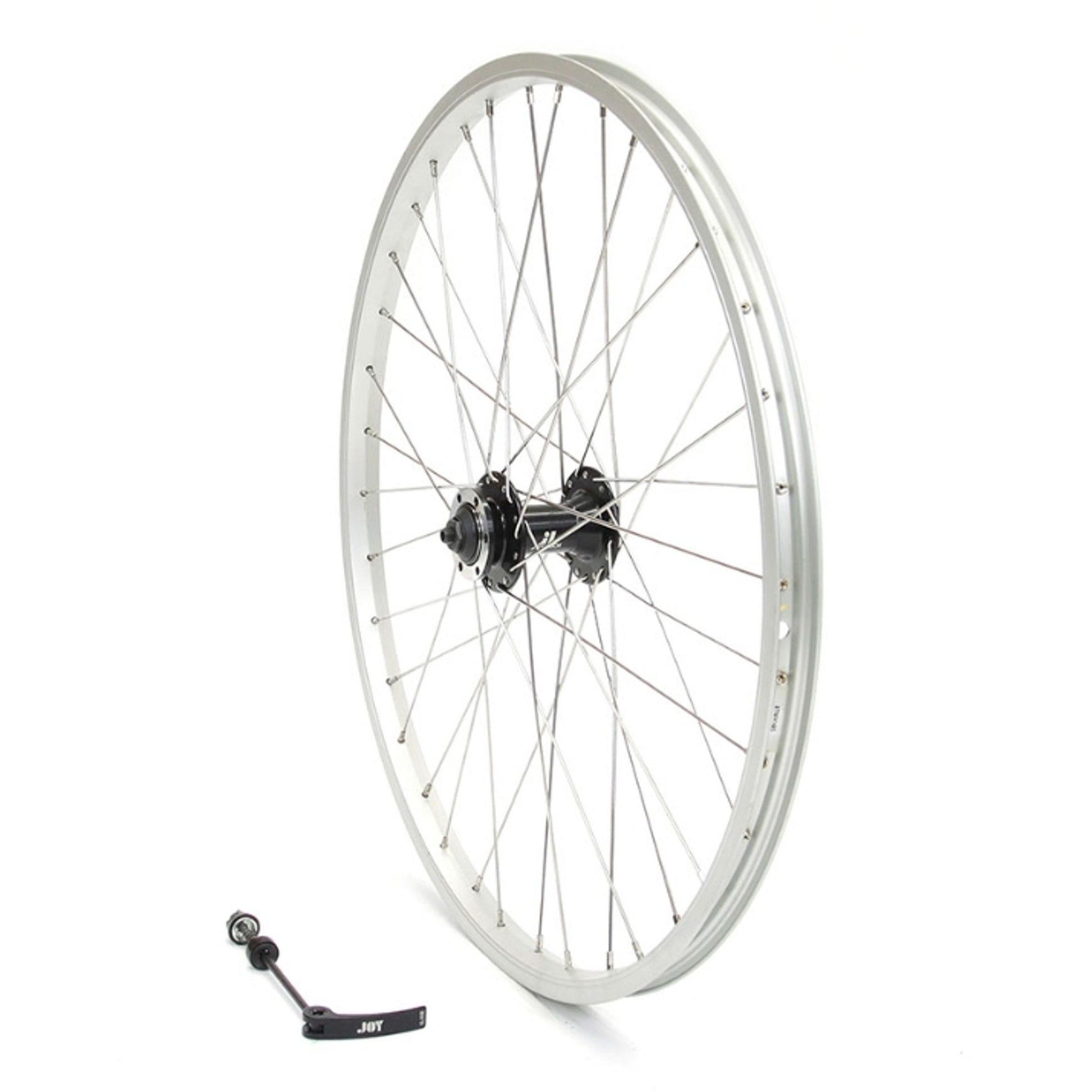 On Track Wheel 24" Front Joytec 6-Bolt Qr Disc Silver Rim / Black Hub