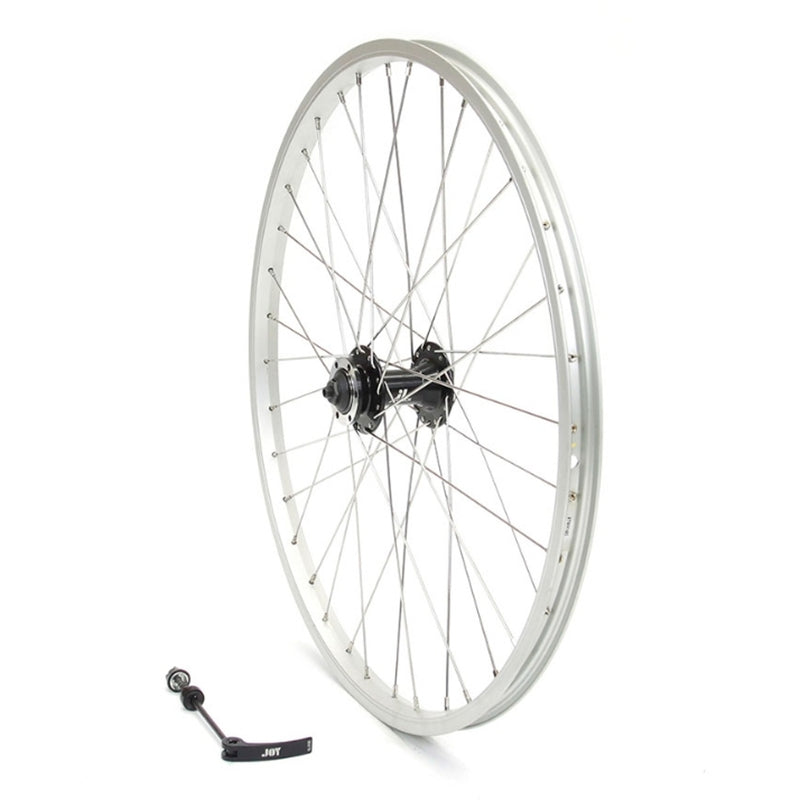 On Track Wheel 24" Front Joytec 6-Bolt Qr Disc Silver Rim / Black Hub