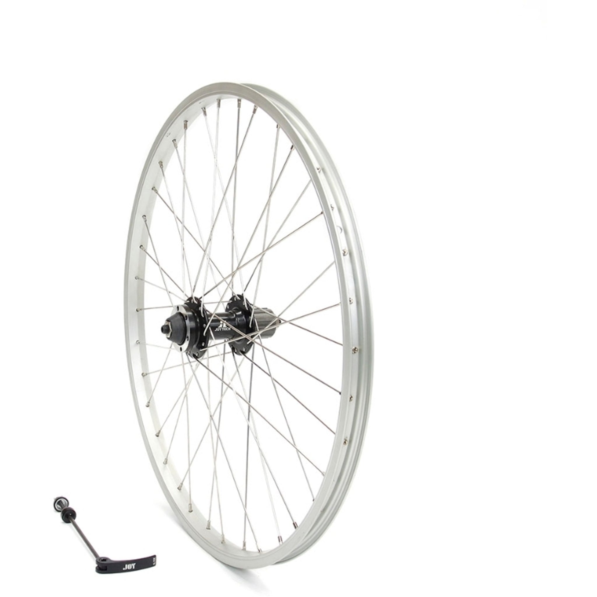 On Track Wheel 24" Rear 7 Speed Joytec 6-Bolt Disc Silver Rim / Black Hub