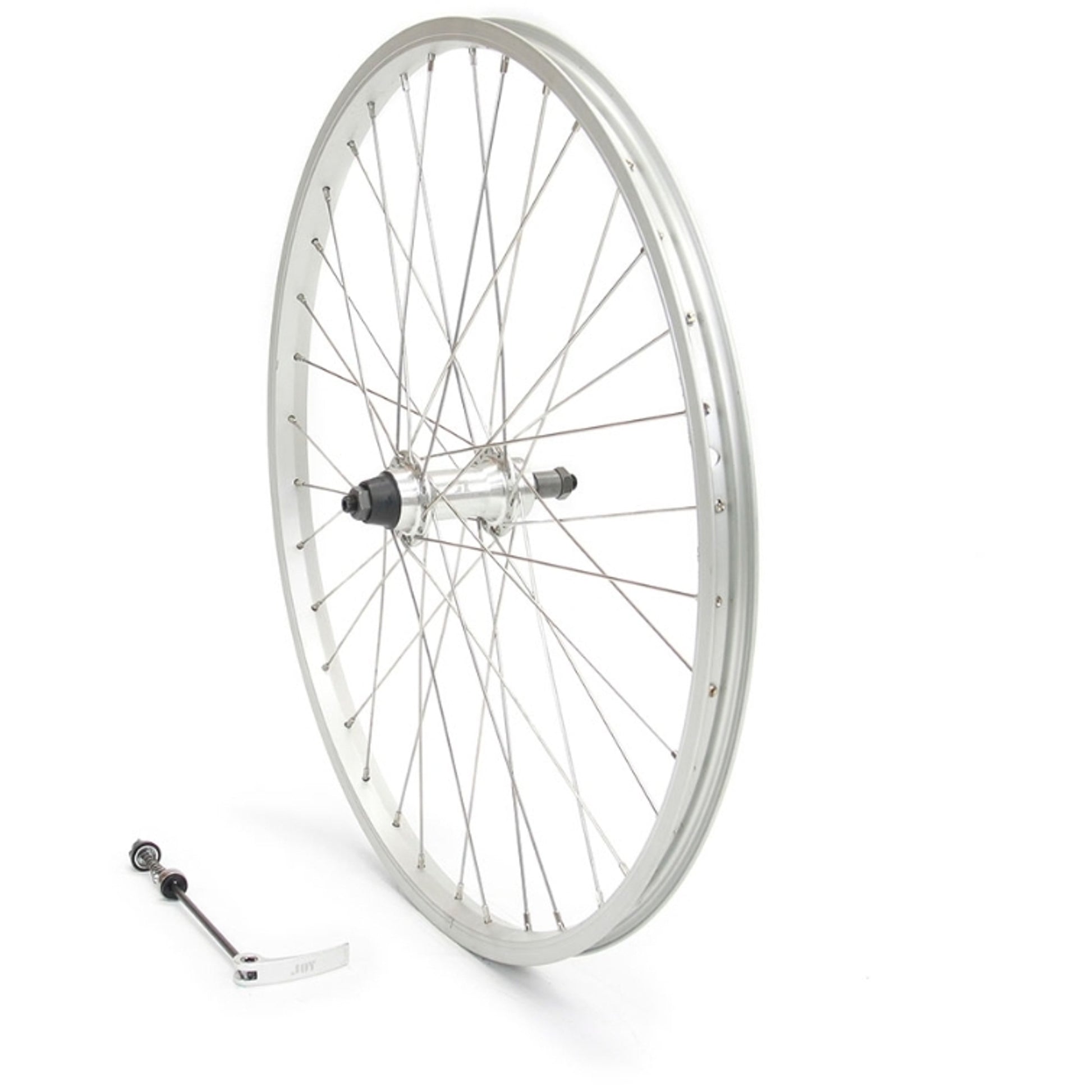 On TrackWheel 24 x 1.50 Rear Alloy Q/R Silver Rim / Black Hub