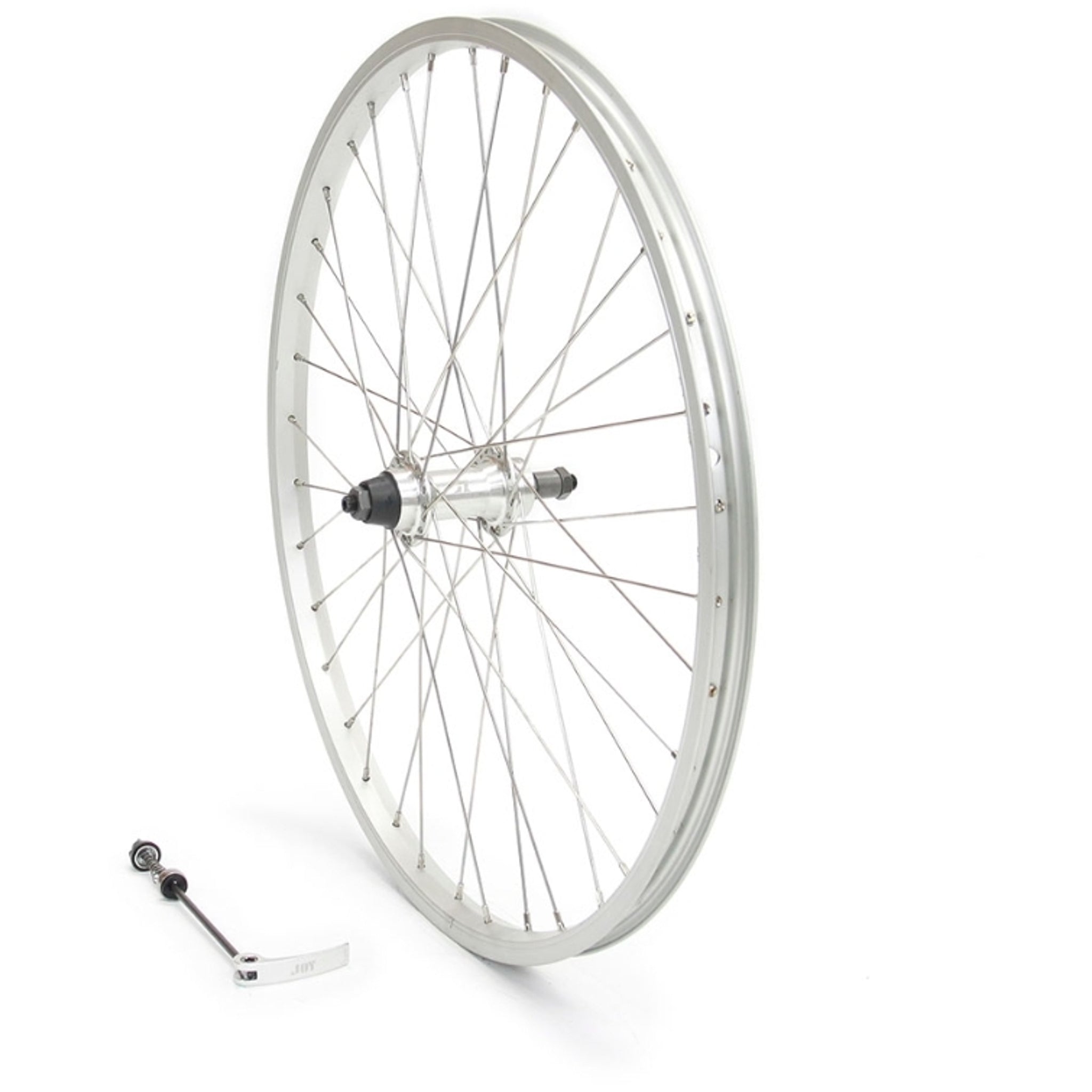 On TrackWheel 24 x 1.50 Rear Alloy Q/R Silver Rim / Black Hub