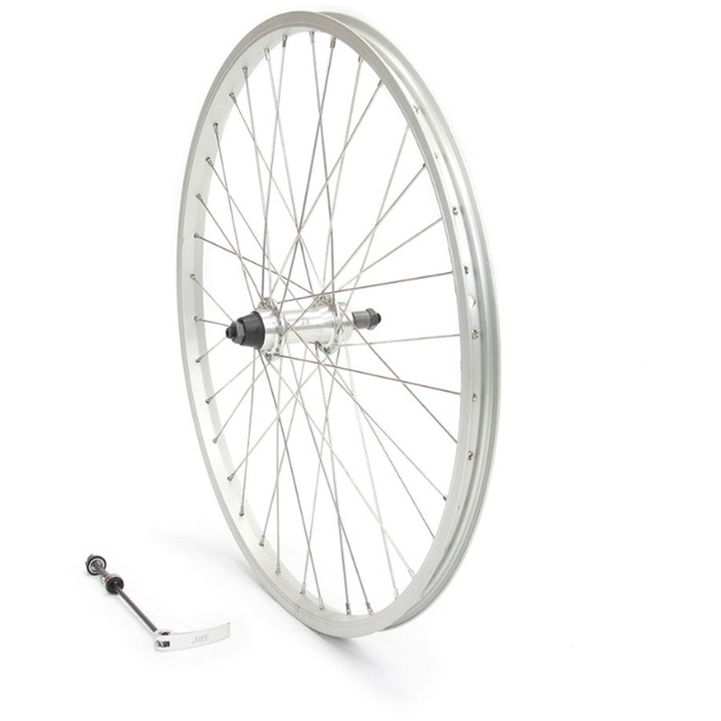 On TrackWheel 24 x 1.50 Rear Alloy Q/R Silver Rim / Black Hub
