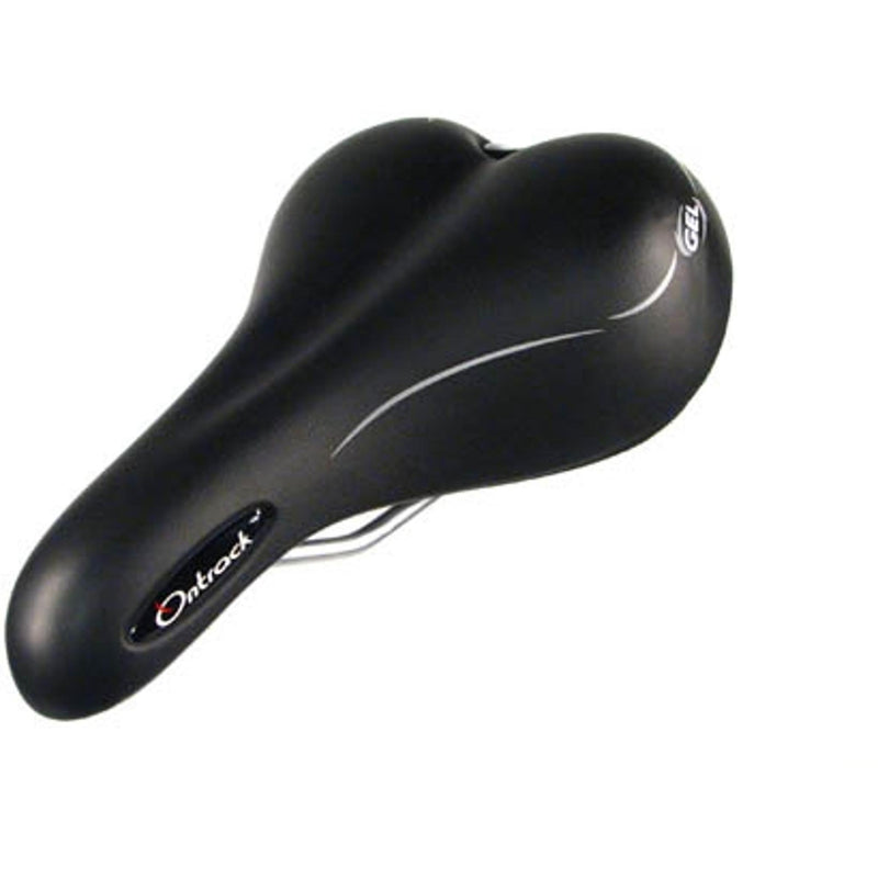On Track Saddle Womens Gel Moulded Saddle Base Cut Black