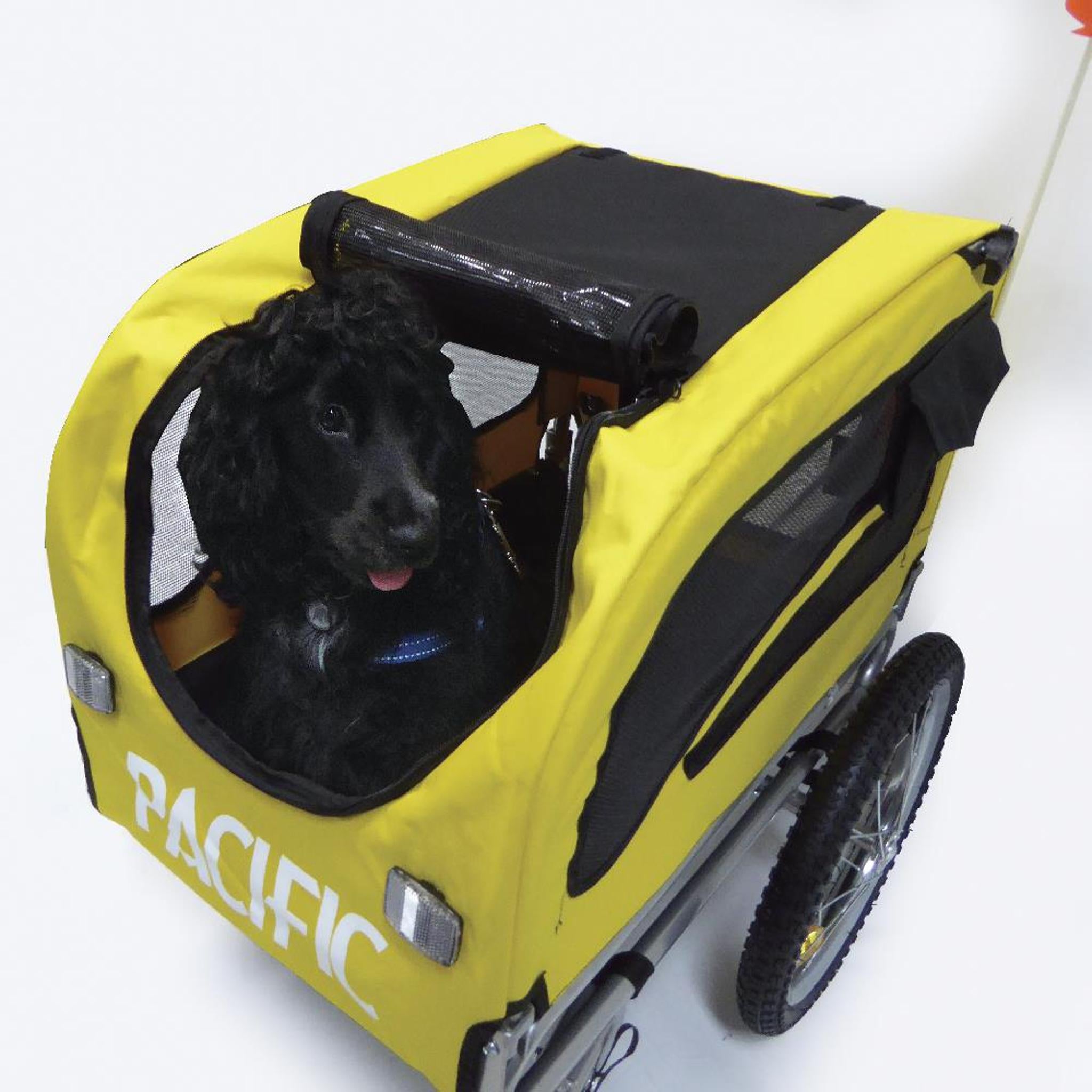Pacific Pet Bike Trailer MD Reflective Yellow