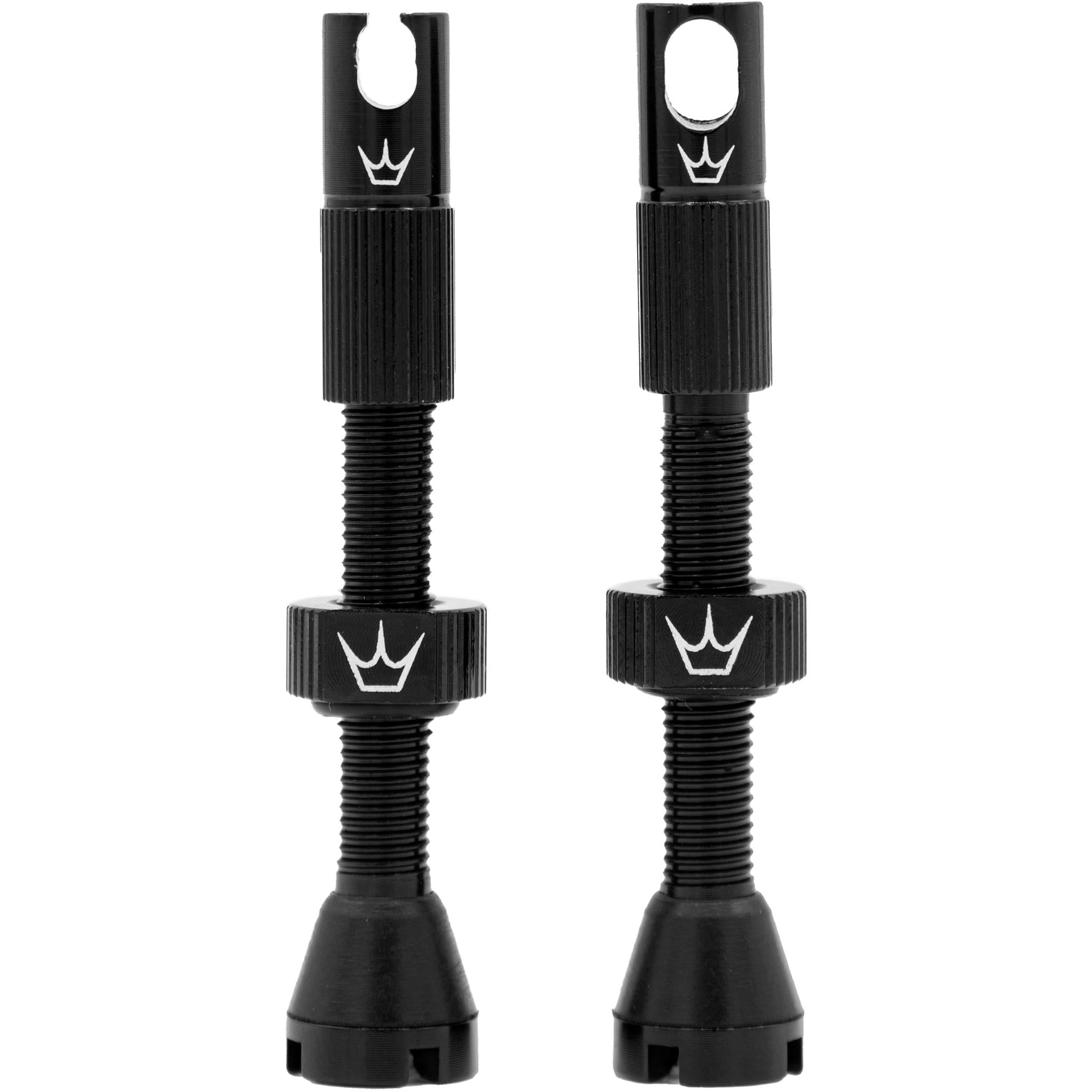 Peatys x Chris King MK 2 Tubeless Valves 42mm (Pair) Black