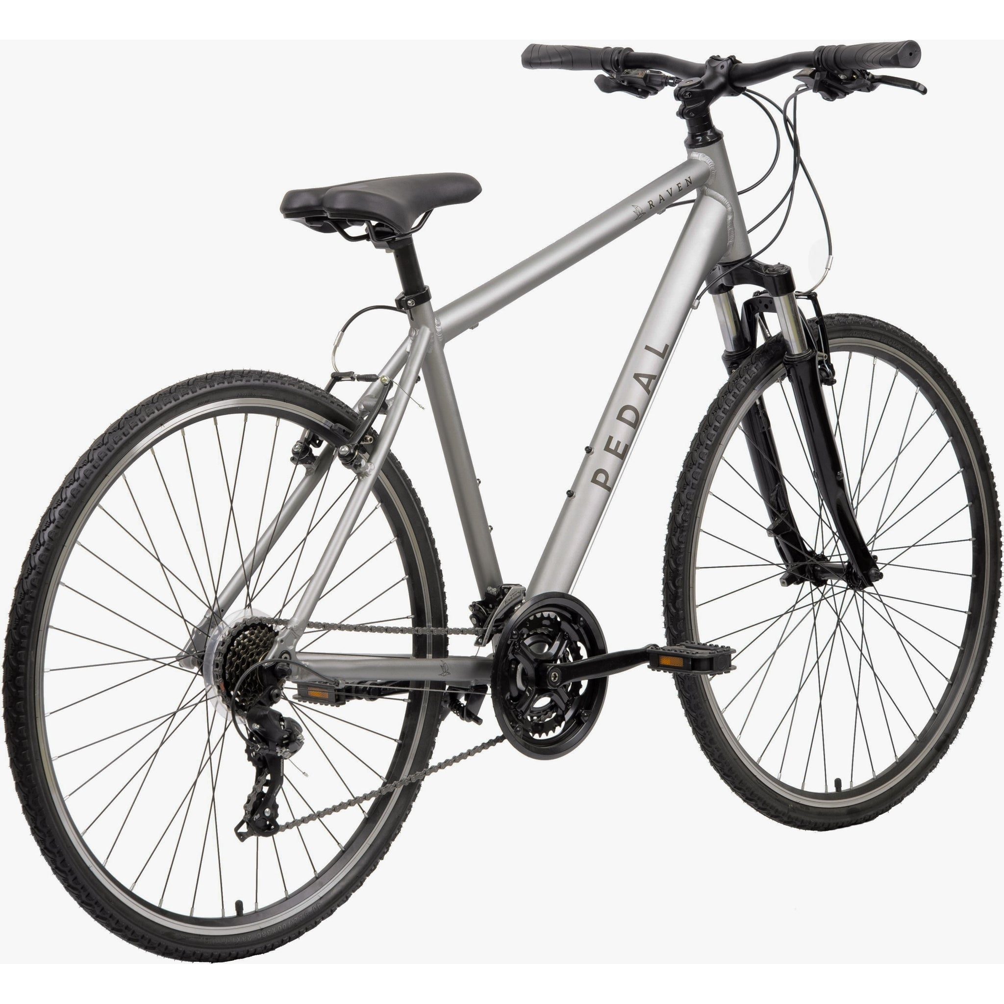Pedal Raven 3 Hybrid Bike Satin Silver
