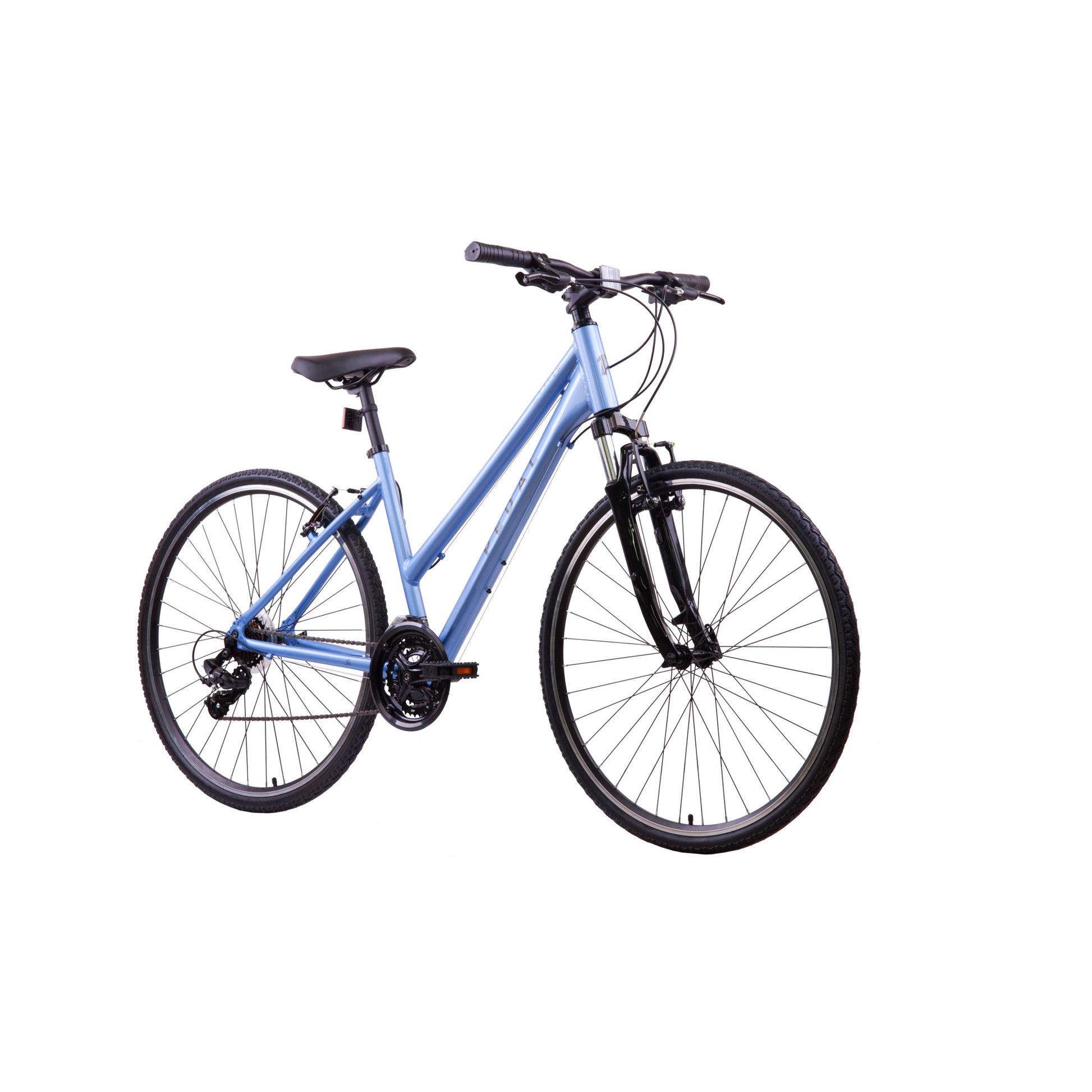 Pedal Raven 3 Hybrid Bike Trapeze Frame Blue