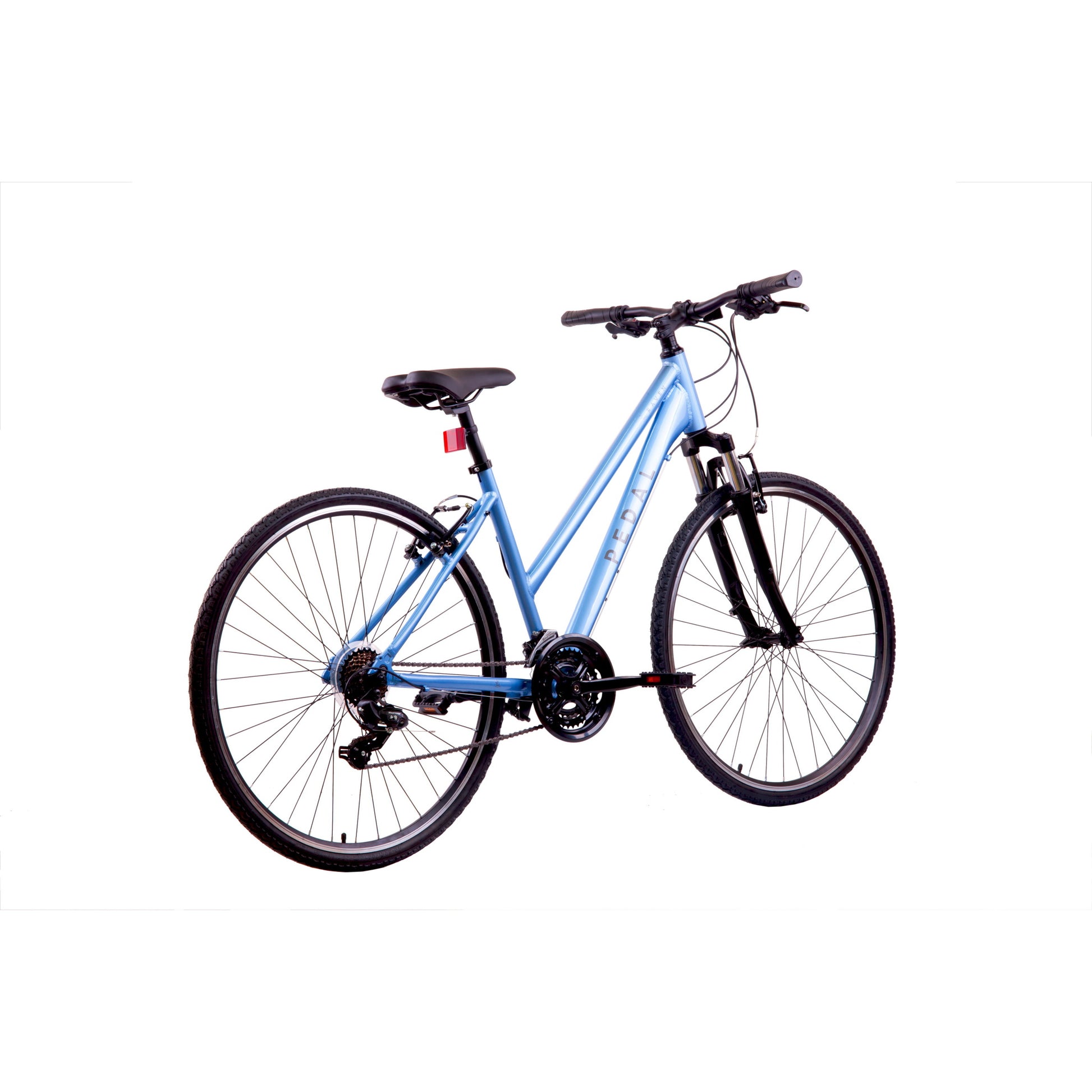 Pedal Raven 3 Hybrid Bike Trapeze Frame Blue