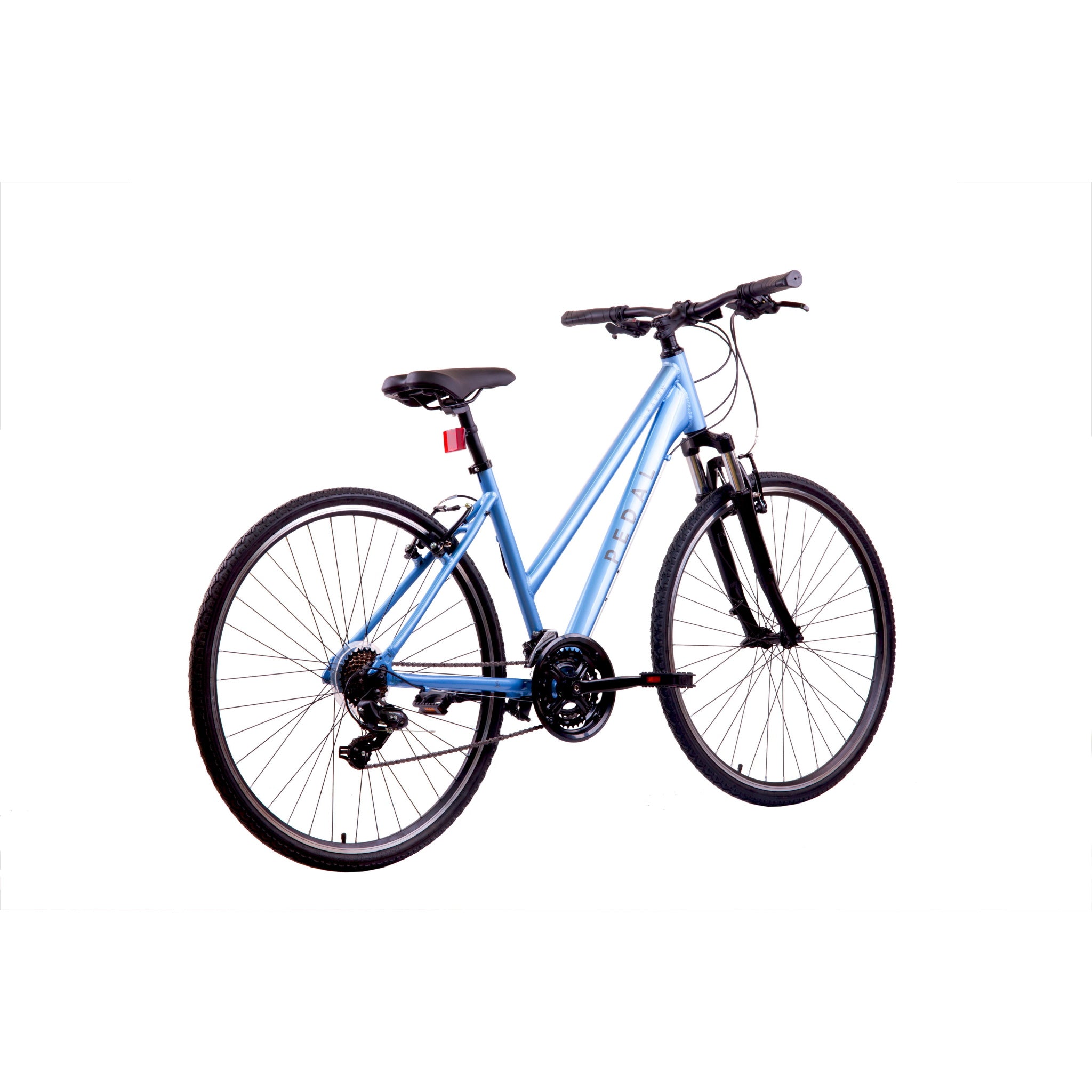Pedal Raven 3 Hybrid Bike Trapeze Frame Blue