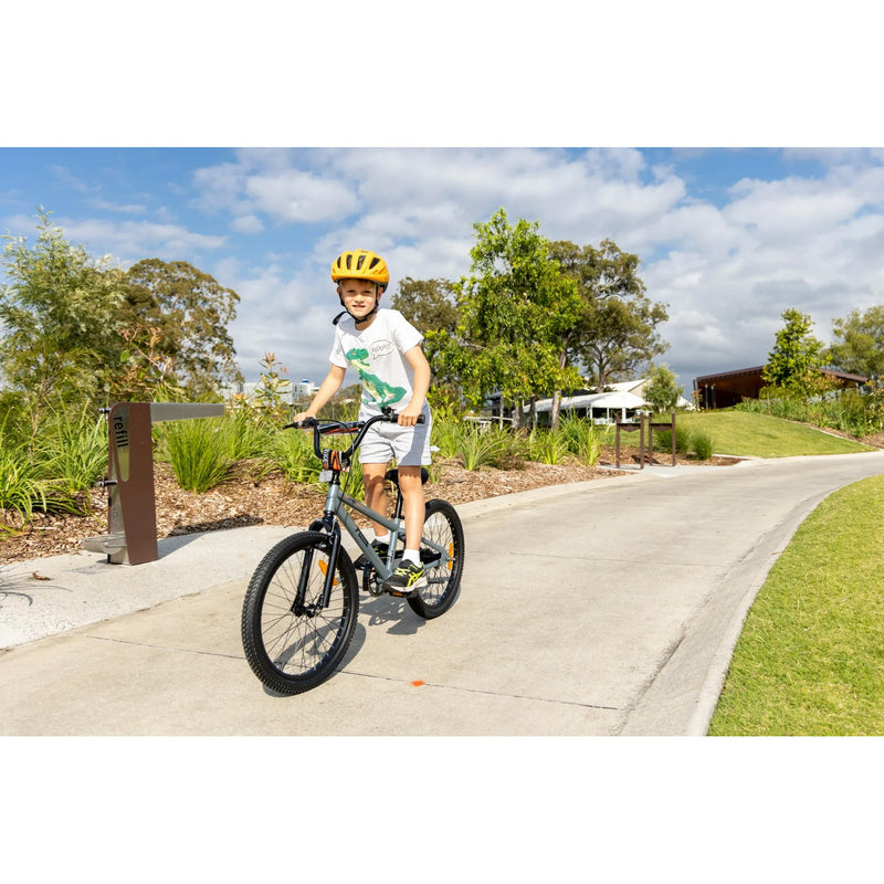 Pedal Strike 20" Kids Bike Steel Silver/Green