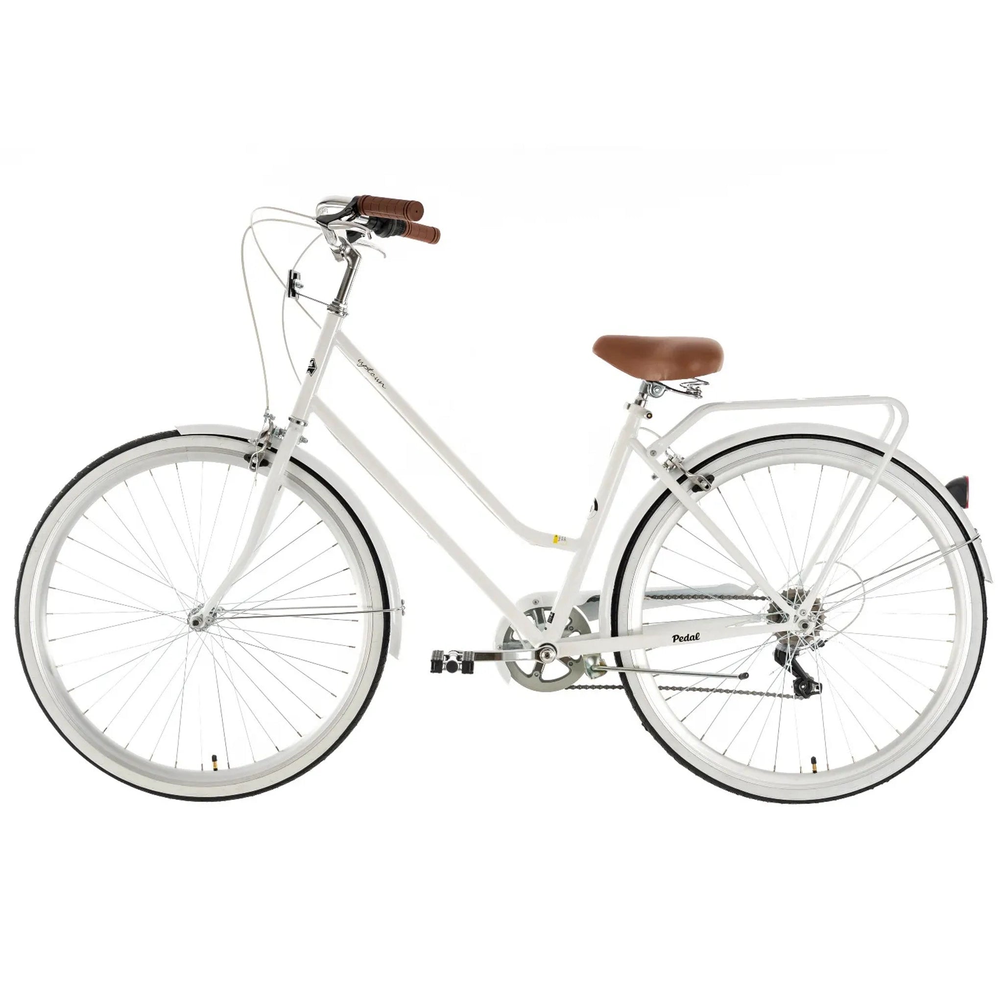 Pedal Uptown Classic Cruiser Bike White