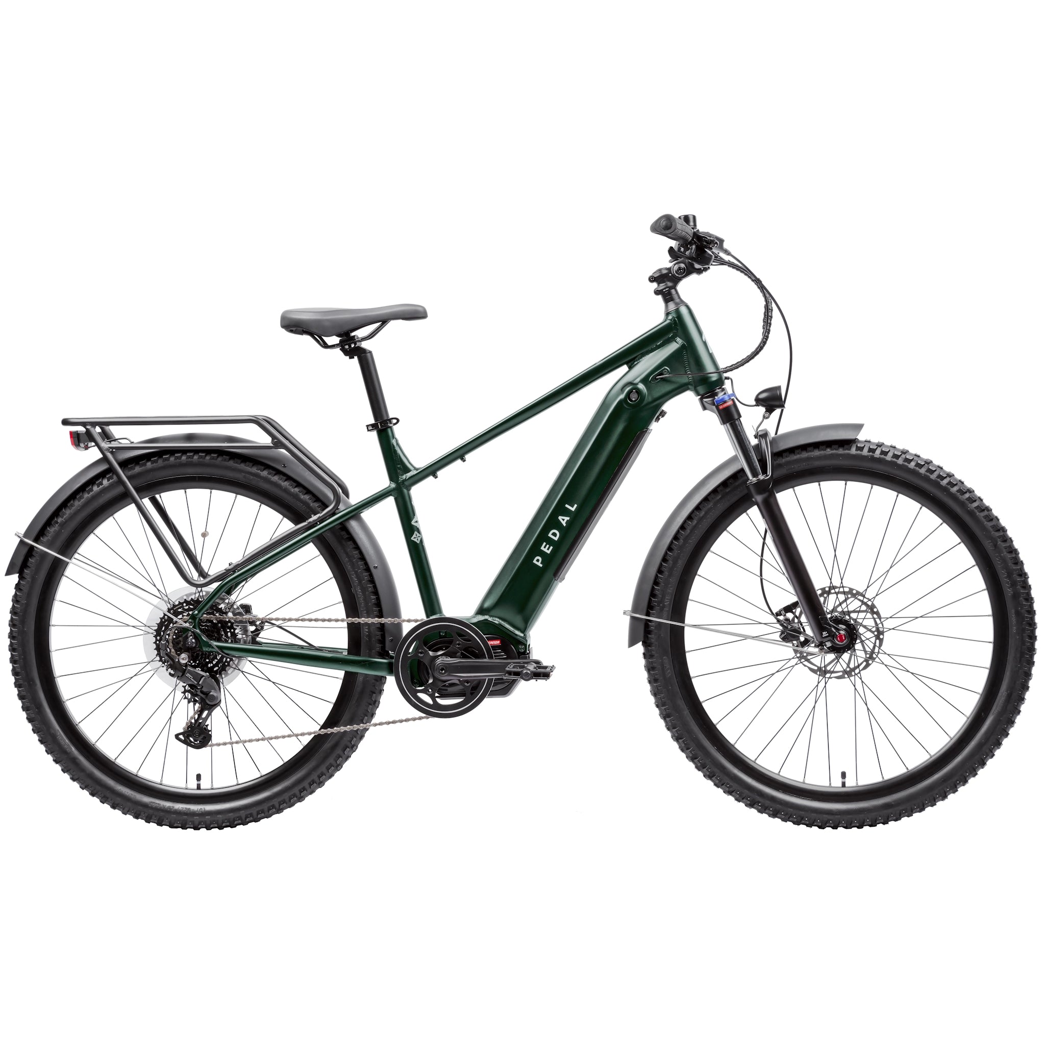 Pedal Lark SO Electric Hardtail Mountain Bike 643Wh Battery Green
