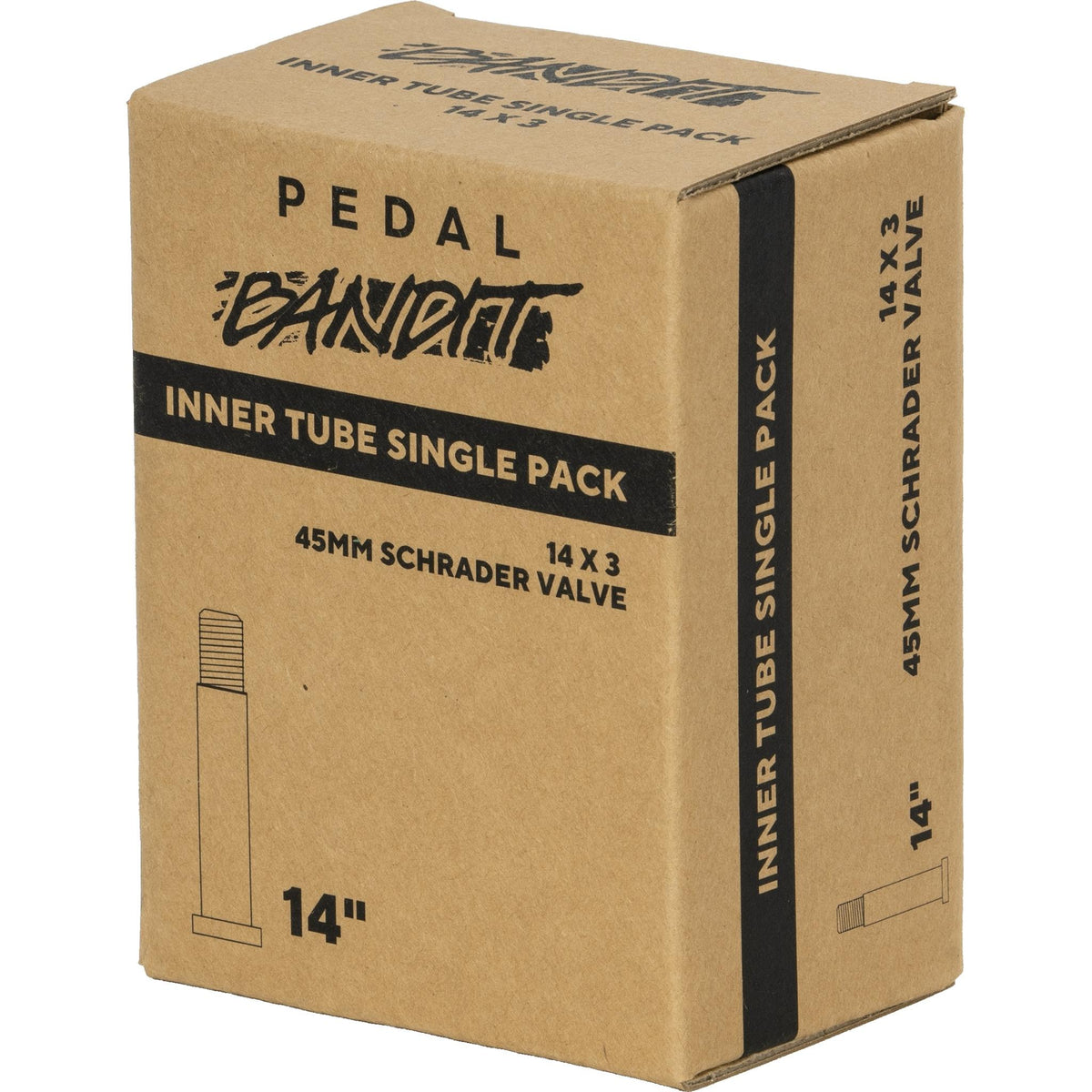 Pedal Bandit Mini Schrader Valve E-Bike Inner Tube 14 x 3"