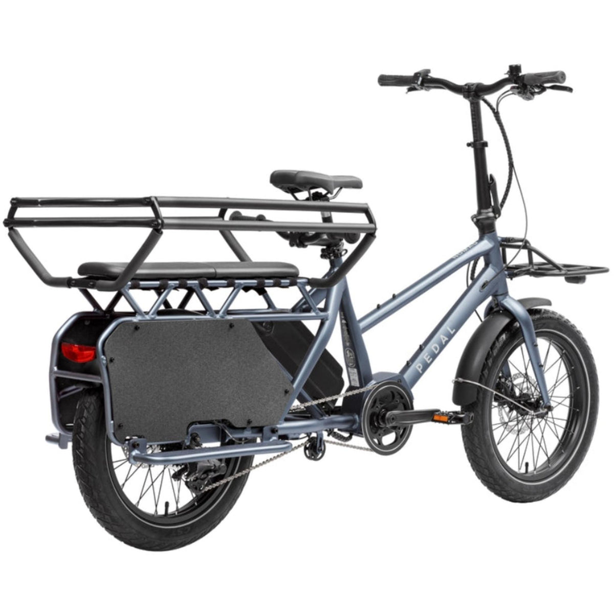 Pedal Nomad Cargo EM700 Electric Cargo Bike Blue Metal Grey