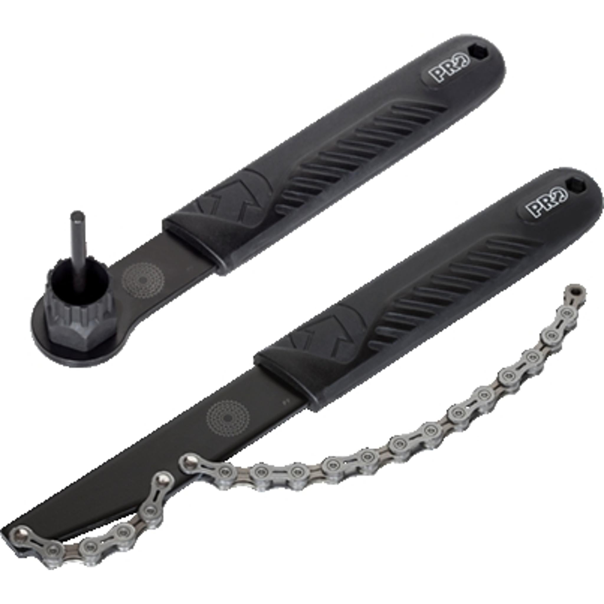 Pro Cassette Remover Set - Chain Whip + Lockring Tool 7-12 Speed Universal