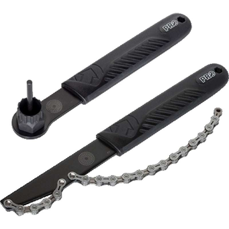 Pro Cassette Remover Set - Chain Whip + Lockring Tool 7-12 Speed Universal