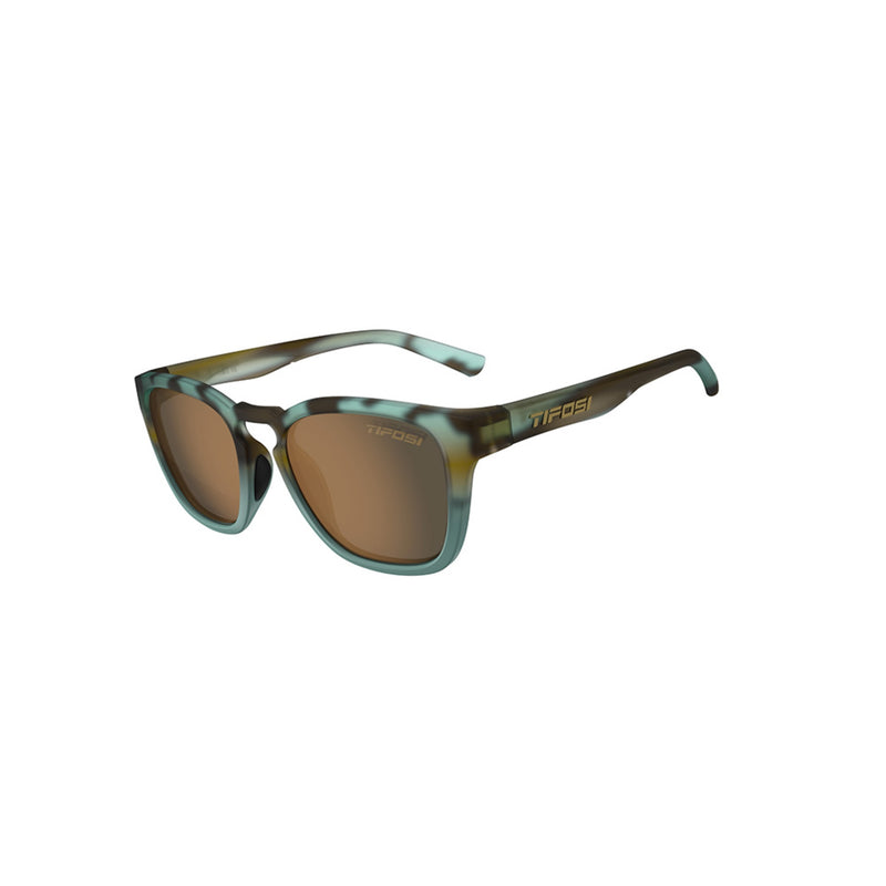 Tifosi Smirk Sunglasses Matte Blue Tortoise/Brown Polarized Lens