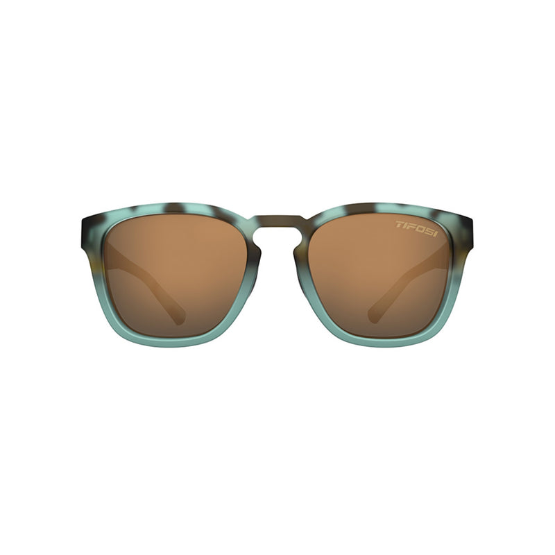 Tifosi Smirk Sunglasses Matte Blue Tortoise/Brown Polarized Lens