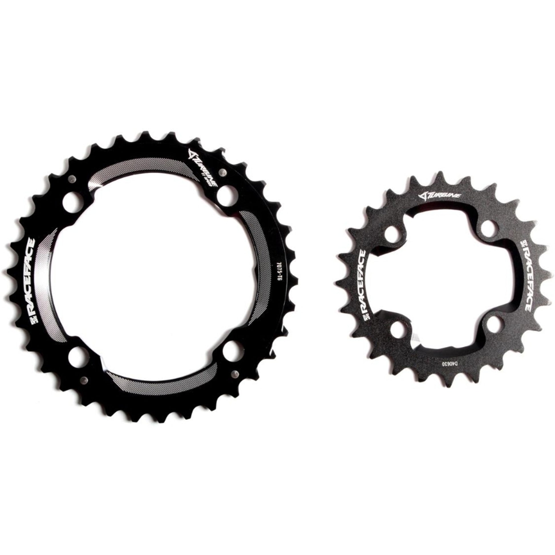 Race Face Chainring Set 10/11Spd 24/34 104Bcd Turbine Black