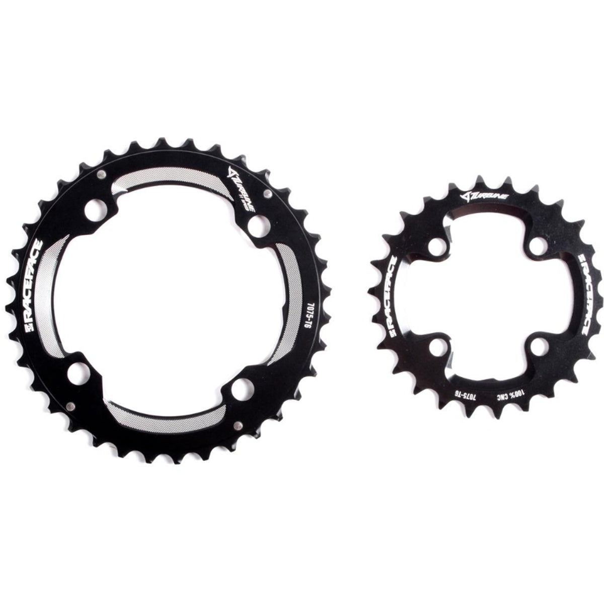 Race Face Chainring Set 10/11Spd 26/36 104Bcd Turbine Black – 99bikes.co.nz