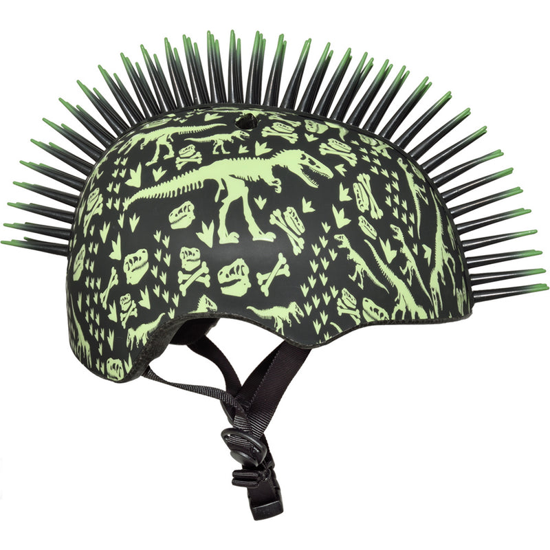 Raskullz T-Rex Bonez Mohawk Toddler Helmet Black/Green