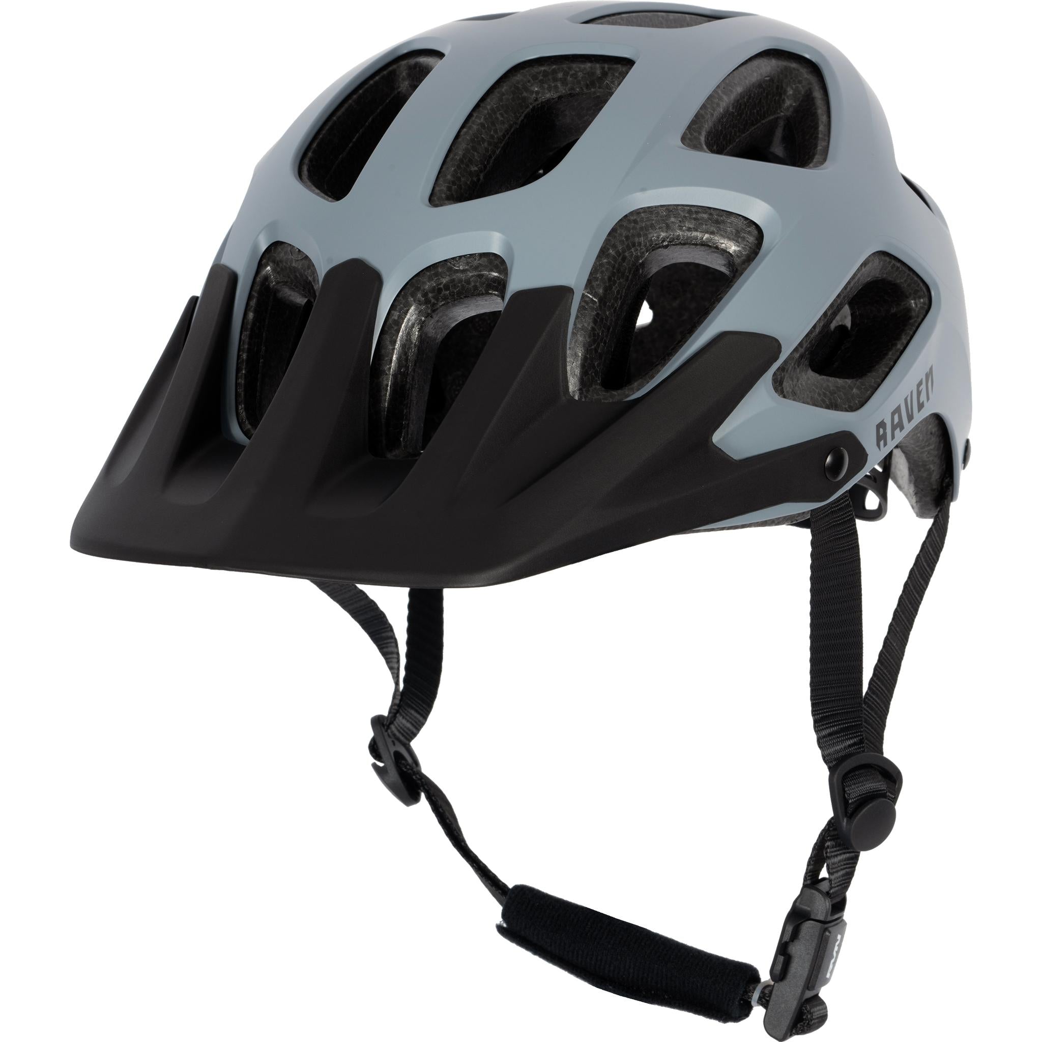 Raven Corvus MTB Helmet with Magnetic Clip Satin Grey MD/LG
