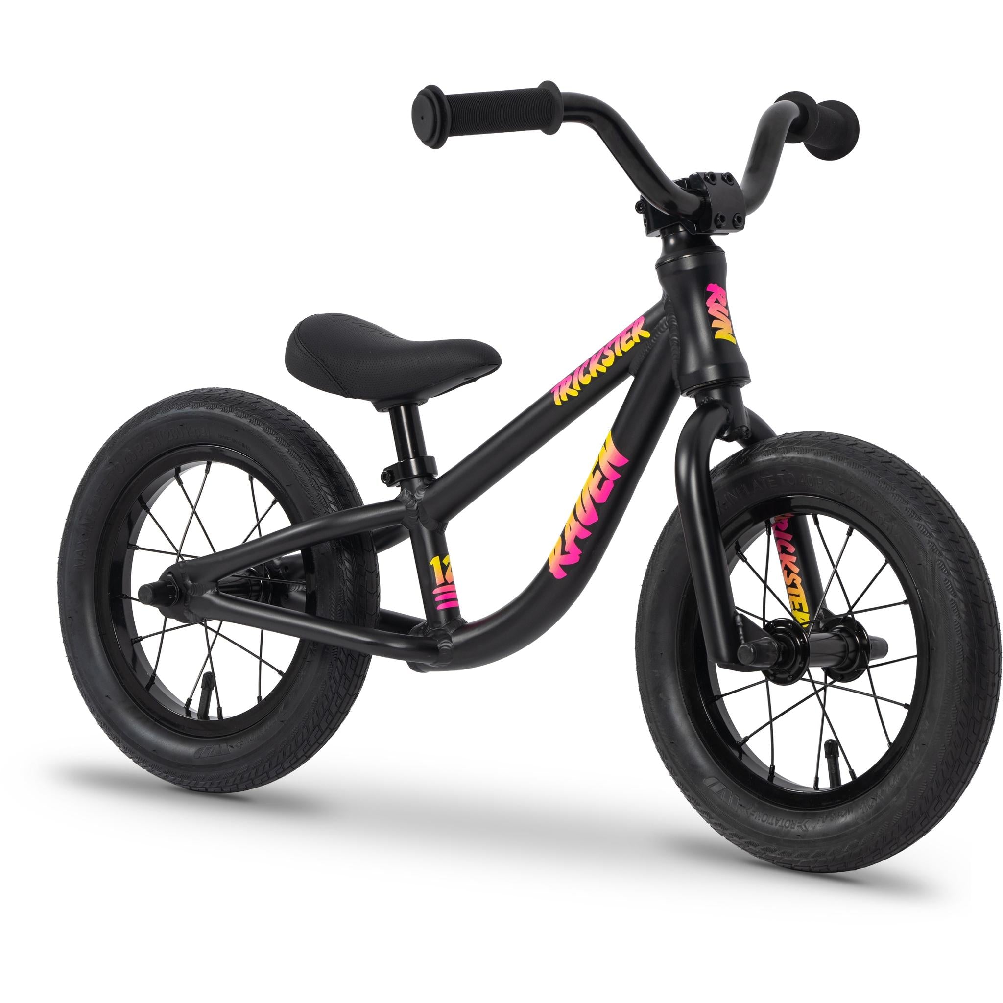 Raven Trickster Alloy 12'' Kids Balance Bike Blackout Sunrise