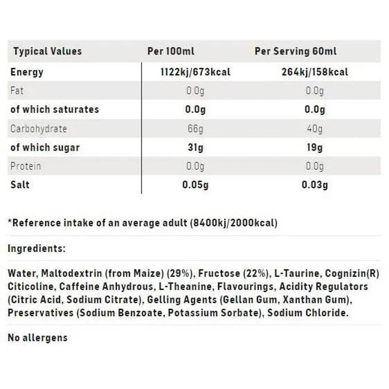 SIS Beta Fuel+Nootropics Dual Source Energy Gel 60ml Lemon Lime