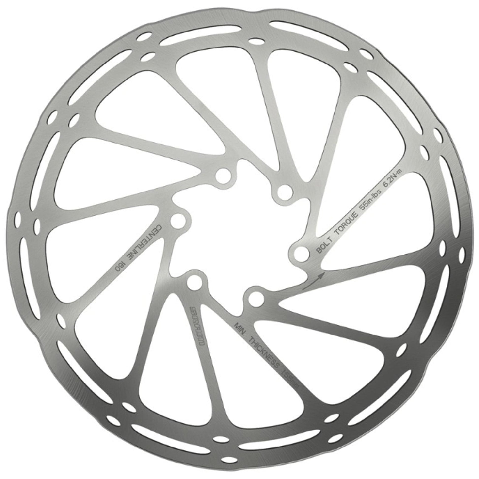 SRAM Disc Brake Rotor Centerline 200mm (Includes Steel Rotor Bolts) Rounded Black 2.0mm