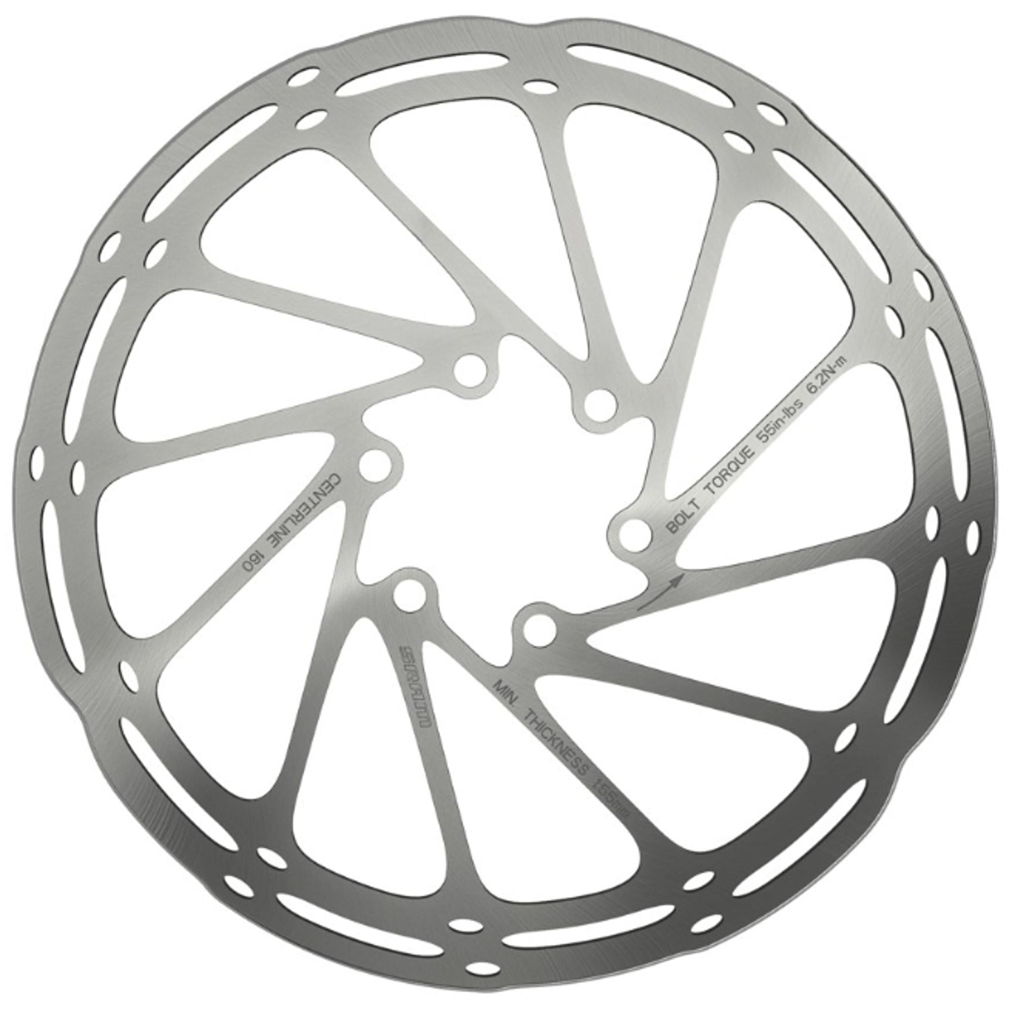 SRAM Disc Brake Rotor Centerline 200mm (Includes Steel Rotor Bolts) Rounded Black 2.0mm