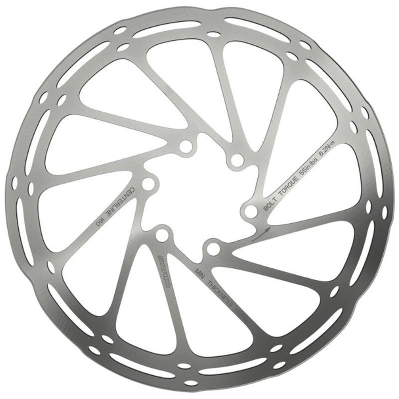 SRAM Disc Brake Rotor Centerline 200mm (Includes Steel Rotor Bolts) Rounded Black 2.0mm