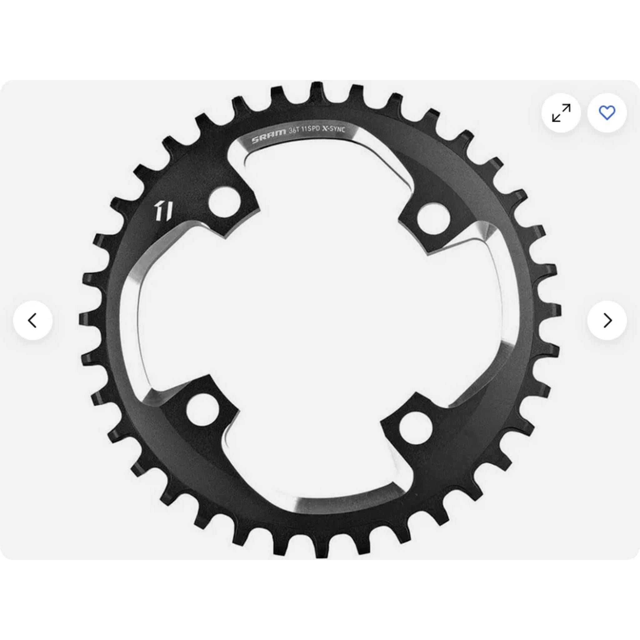 SRAM X-Sync 11-Speed 4-Bolt MTB Chainring 94 BCD 36T Black
