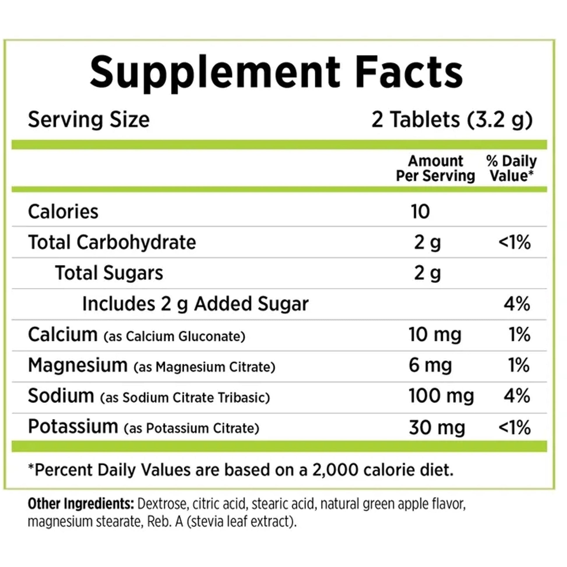 SaltStick FastChews Electrolyte Tablets Green Apple 10 Chews