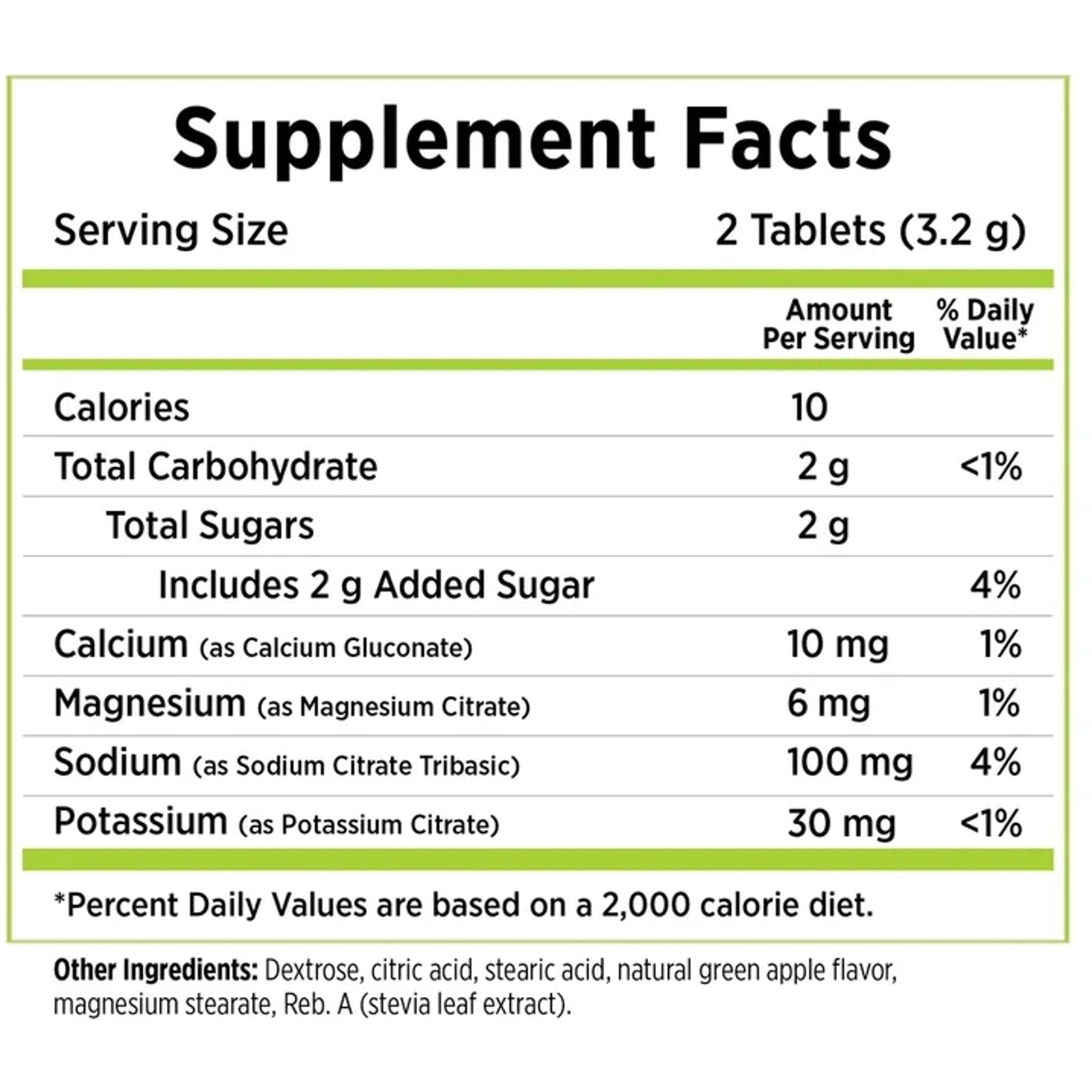 SaltStick FastChews Electrolyte Tablets Green Apple 10 Chews