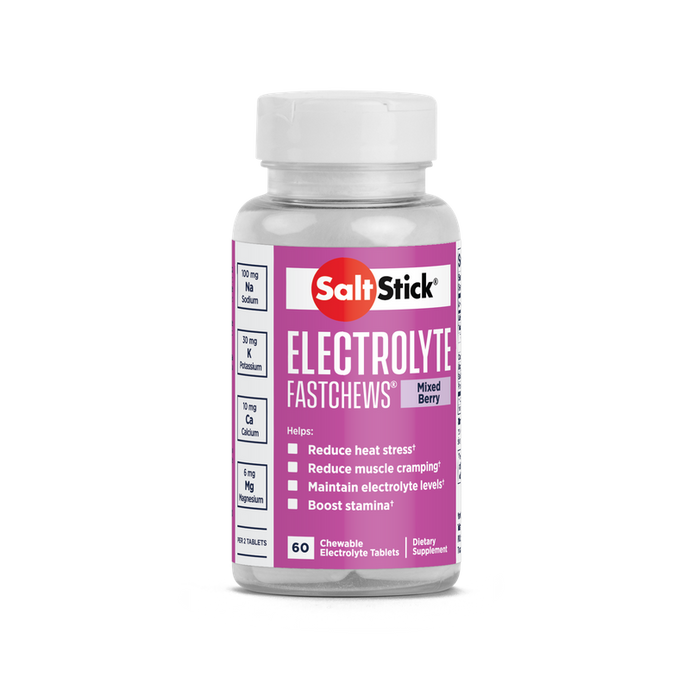 Saltstick FastChews Electrolyte Tablets Mixed Berry 60 Pack Bottle ...