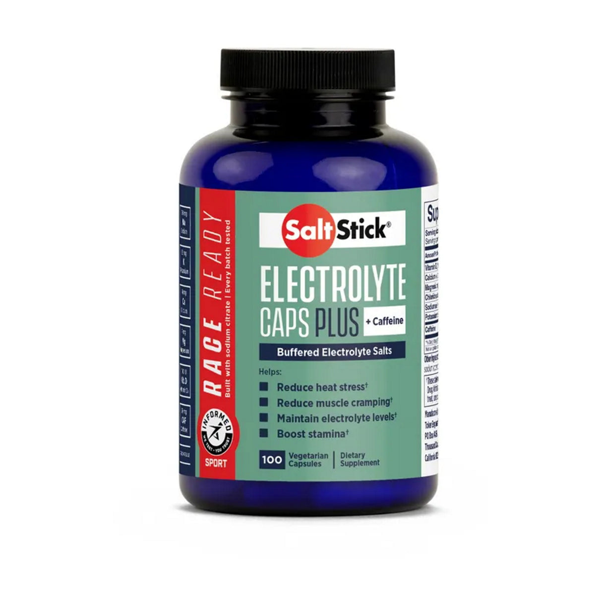 Saltstick Label Saltstick Race Ready Plus Caps Caffeinated Bottle of 100 Capsules ...