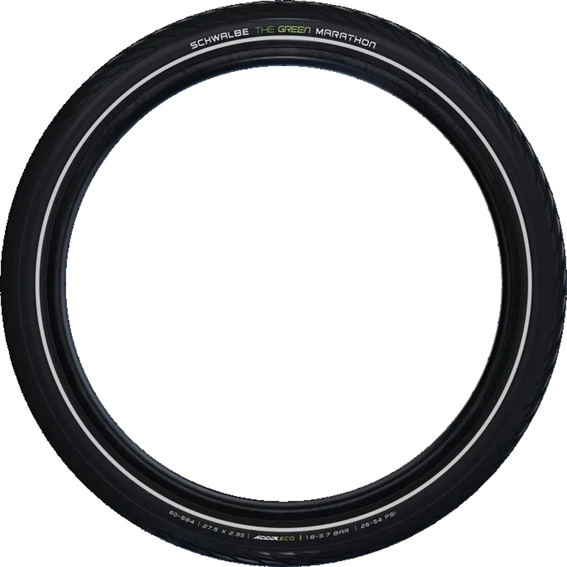 Schwalbe Green Marathon E-50 Wire Bead Hybrid Tyre 700 x 38c Black/Reflective