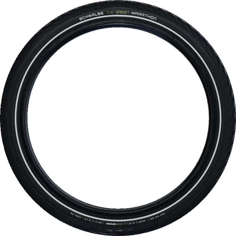 Schwalbe Green Marathon Wire Bead Hybrid Tyre 700x38c E-50 Reflective